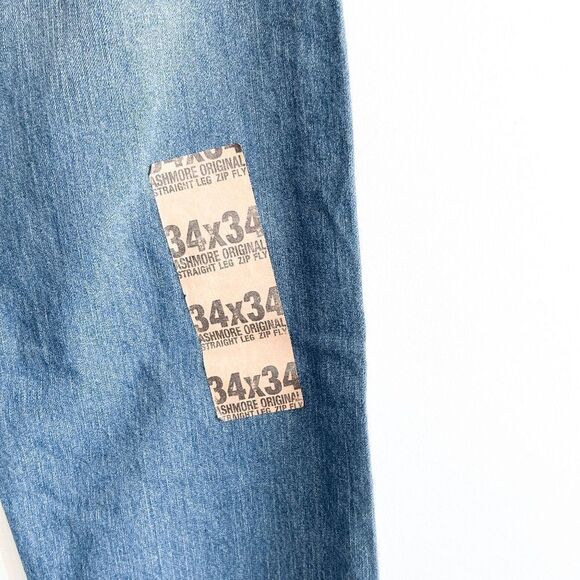 Polo RL Mens Denim Jeans Ashmore Original Straight Leg Blue Wash Size 34 - Picture 6 of 12